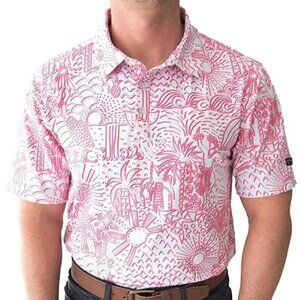 Yatta Golf Polo Shirt Mens Size XXL Hula Girls Shaka Life Performance Stretch